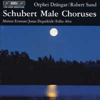 Orphei Drangar : Schubert for Male Choruses : 1 CD : Eric Ericson : 1033