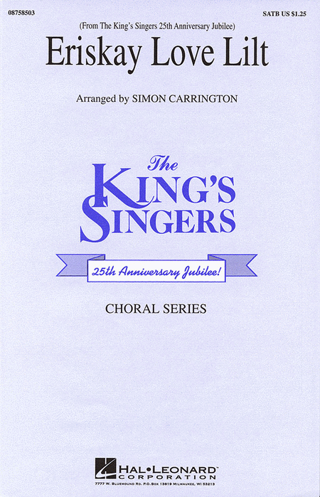 Eriskay Love Lilt : SATB : Simon Carrington : King's Singers : Sheet Music : 08758503 : 073999585032