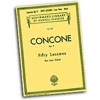 Giuseppe Concone : Fifty Lessons - Low Voice : Vocal Warm Up Exercises :  : 073999320701 : 0793548675 : 50253730