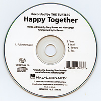 Close Harmony For Men : <span style="color:red;">Happy Together</span> - Parts CD : Parts CD : 884088138738 : 08746920