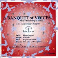 Cambridge Singers : Banquet of Voices : 1 CD : John Rutter :  : 123