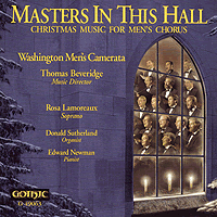 Washington Men's Camerata : Masters In This Hall - Christmas Music For Men's Chorus : 1 CD : Thomas Beveridge :  : 49063