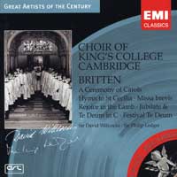 Choir of King's College, Cambridge : Britten : 1 CD : David Willcocks : Benjamin Britten : 62797.2