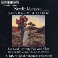 Lund University Male Choir : Nordic Romance - Songs For Male Voices : 1 CD :  : 206