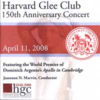 Harvard Glee Club : 150th Anniversary Concert : 1 CD : Jameson Marvin