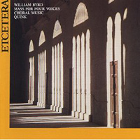 Quink Vocal Ensemble : William Byrd Choral Music : 1 CD : William Byrd : 1031