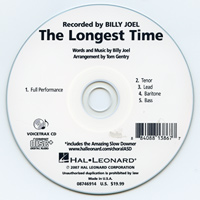 Close Harmony For Men : The Longest Time - Parts CD : TTBB : Parts CD : Billy Joel : 884088138677 : 08746914