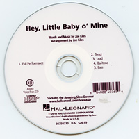 Close Harmony For Men : Hey, Little Baby O' Mine - Parts CD : TTBB : Parts CD :  : 884088407650 : 08750213