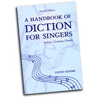 David Adams : A Handbook of Diction for Singers : Solo : Book :  : 0195325591