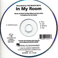 Close Harmony For Men : In My Room - Parts CD : TTBB : Parts CD : Brian Wilson : 884088240417 : 08748788