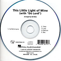 Close Harmony For Men : This Little Light of Mine / Do Lord - Parts CD : TTBB : Parts CD :  : 884088061913 : 08745368